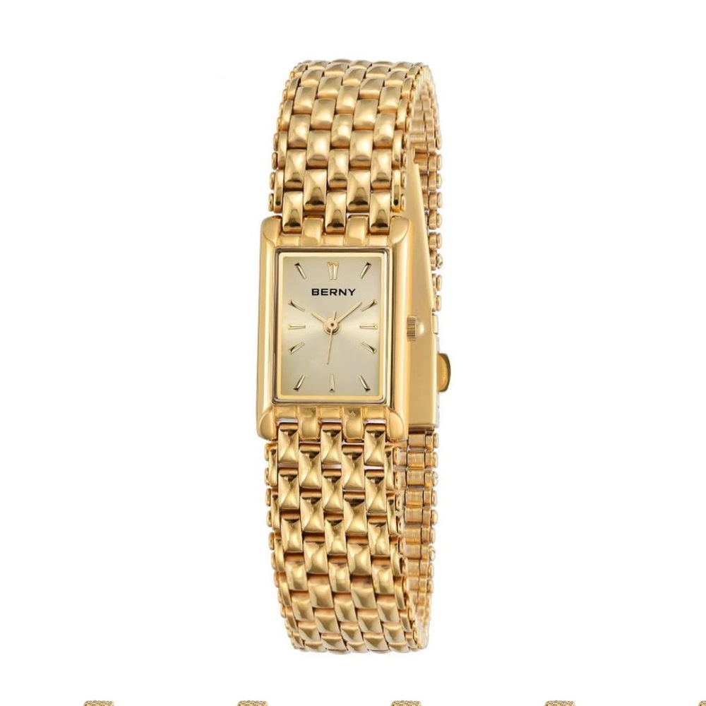 BERNY-Women Quartz Square Gold Watch